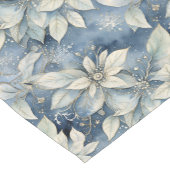 ブルーポインセティアエレガンスシルバーアンドブルーウィンター ショートテーブルランナー (コーナー)