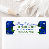 ブルーポインセティアスクリスマス ラベル (インサイチュ)