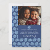 ブルーポインセテミニマルィアクラシック2写真クリスマス シーズンカード (裏面)