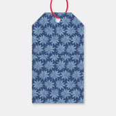 ブルーポインセテミニマルィア伝統的ハッピーホリデー ギフトタグ (裏面)