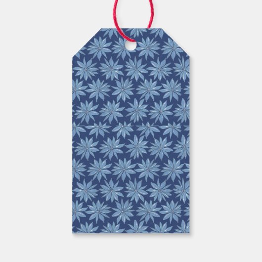 ブルーポインセテミニマルィア伝統的ハッピーホリデー ギフトタグ (裏面)