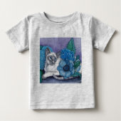 ブルーポイントシャム猫 ベビーTシャツ (正面)