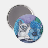 ブルーポイントシャム猫 マグネット (正面/裏面)