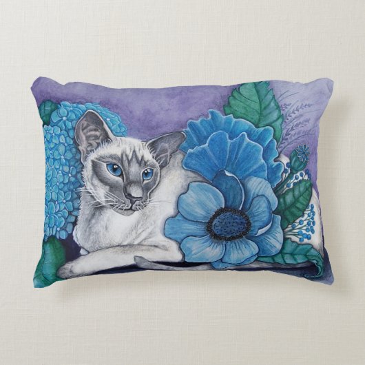 ブルーポイントシャメネコ アクセントクッション (正面)