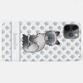 ブルーポイントタビー バーマン / ラグドール かわいい猫と名前 Case-Mate iPhoneケース (裏面(横))