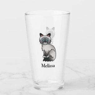 ブルーポイントタビー ビーマン/ラグドール かわいい猫と名前 タンブラーグラス