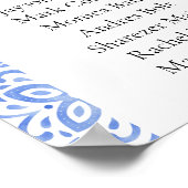 ブルーポジタイタリアンーノレモンあなたの座席チャートを見つける ポスター (角)