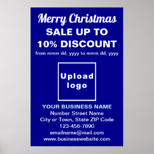 ブルーポスターのビジネス向けクリスマスセール ポスター