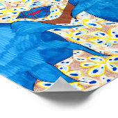 ブルーポスター美しい ポスター (角)