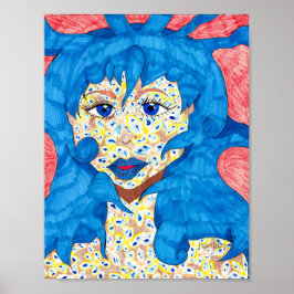 ブルーポスター美しい ポスター