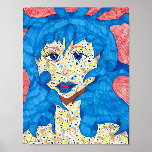 ブルーポスター美しい ポスター (正面)