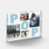 ブルーポップの父の日ファミリーフォトコラージュ フォトブロック (左)