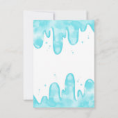 ブルーポップシクルボーイジェンダーの表示パーティー サンキューカード (裏面)