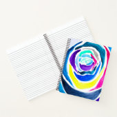 ブルーポップ・アートのアートバラ水彩画 ノートブック (内部)