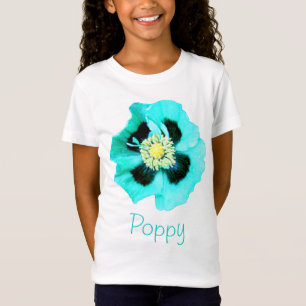ブルーポピーの名前ガールズシャツ Tシャツ