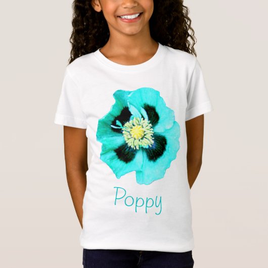 ブルーポピーの名前ガールズシャツ Tシャツ (正面)