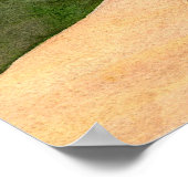 ブルーポピースウォーターカラーポスタープリント ポスター (角)