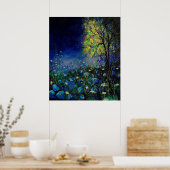 ブルーポピーデイジー ポスター (キッチン)