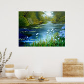 ブルーポピープリント ポスター (キッチン)