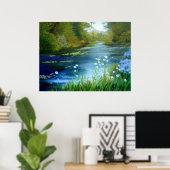 ブルーポピープリント ポスター (ホームオフィス)