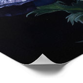 ブルーポピー花芸術プリントポスター ポスター (角)