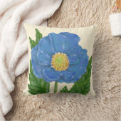 ブルーポピー角枕 クッション (ブランケット)