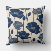 ブルーポピー クッション (裏面)