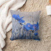 ブルーポピー クッション (ブランケット)