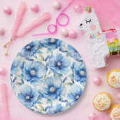 ブルーポピー ペーパープレート (パーティー)