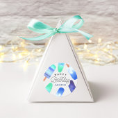 ブルーポプシクルパーソナライズされた子供の誕生日 ラウンドシール