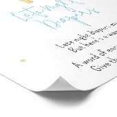 ブルーポプシクルベビーシャワー深夜おむつ ポスター (角)