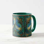 ブルーポメグランツマフェイクジョリカヴィンテージアートマグ マグカップ (正面右)