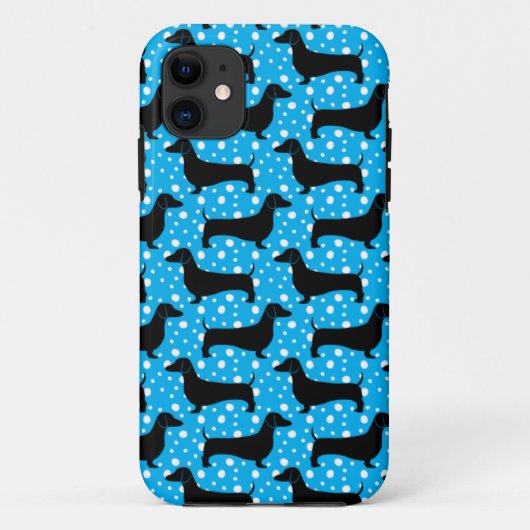 ブルーポルカダックスンズ Case-Mate iPhoneケース (裏面)