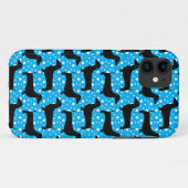 ブルーポルカダックスンズ Case-Mate iPhoneケース (裏面(横))