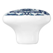 ブルーポルトガルアズレホスフローラタイルパターン セラミックノブ (側面)