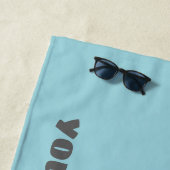 ブルーポンパーソナライズされたトゥーンボートビーチタオル ビーチタオル (インサイチュ)