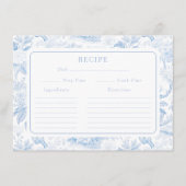 ブルーポーズチノワセリーブライダルシャワーレシピ エンクロージャーカード (正面)