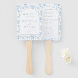 ブルーポーズチノワセリー結婚式 プログラム ハンドファン