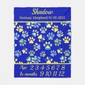 ブルーポーズペットマイルストーンブランケット フリースブランケット (正面)