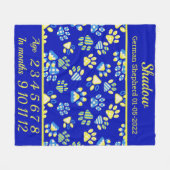 ブルーポーズペットマイルストーンブランケット フリースブランケット (正面(横))