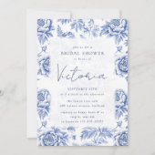 ブルーポーツトワールフローラブライダルシャワー 招待状 (正面)