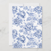 ブルーポーツトワールフローラブライダルシャワー 招待状 (裏面)