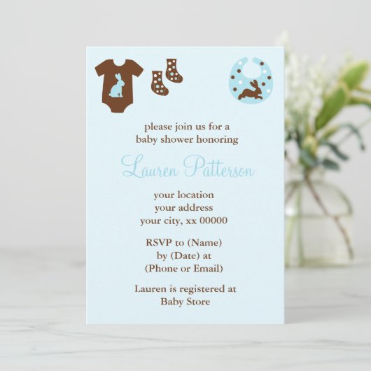 ブルーポーツボーイベビーシャワー 招待状 (スタンド正面)