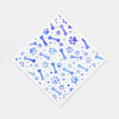 ブルーポープリントウォーターカラーバースデーパーティー スタンダードランチョンナプキン (角)