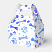 ブルーポープリントウォーターカラーバースデーパーティー フェイバーボックス (正面サイド)