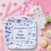 ブルーポープリントバースデーパーソナライズされたタパーティー ペーパープレート (パーティー)