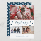 ブルーポープリント3フォトコラージハッピーペイリデイズペット シーズンカード (正面/裏面)