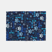 ブルーポープリント&ボーン フリースブランケット (正面(横))