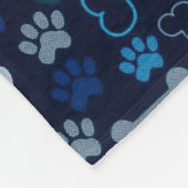 ブルーポープリント&ボーン フリースブランケット (角)