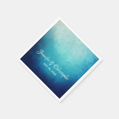 ブルーマかわいらしダラ抽象芸術結婚ズ スタンダードカクテルナプキン (角)